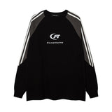 Men Long Sleeve Shirt College Style Long Sleeve T-shirt Men's and Women's Retro Bottoming Top