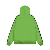 Men Hoodie Embroidered Sports Sweater Men's Autumn and Winter Pullover Sleeves with Stripes Loose Multicolor Hooded