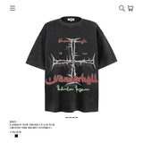 American vintage street T-shirt pure cotton men's and women's summer loose retro