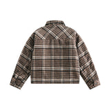 Unisex Jacket Winter American Plaid Thin Cotton Clothing Women