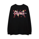 Men Long Sleeve Shirt Sweet Cool Cartoon Print Top Hip Hop Long Sleeve T-shirt Men and Women