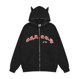 Men Hoodie Hoodie Coat Men's Loose Letter Printed Long Sleeve Band