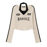 Women Long Sleeve T-Shirt Long Sleeve T-shirt Girls' Autumn Letter Printed Sports Top