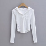 Women T-shirt Hooded Bottoming Shirt Fall Women's Clothing Coat Hoodie