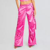 Women Cargo Pants Fall Women's Clothing Pocket Stitching Straight
