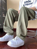 Men Sweatpants Men's Summer Loose Straight Drooping Sports Pants