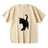 Top Women Cute Cat Printed Short Sleeve T-shirt