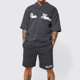 Men Co-Ords Summer Fashion Casual Short Sleeve Shirt Men's Suit