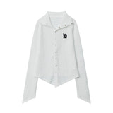 Women Long Sleeve T-Shirt T-shirt Girls Autumn American Embroidery Cardigan Top