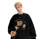 Men Hoodie Sweater Men's Autumn Loose Long Sleeve T-shirt All-Matching