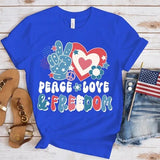 Women's Independence Day T Shirt round Neck Short Sleeve T-shirt