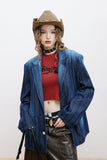 Unisex Jacket Autumn Striped Blooming Women's Suits