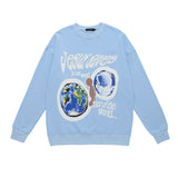 Men Long Sleeve Shirt Vintage Floral Print Long Sleeves T-shirt Men Loose Bottoming Top