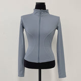 Women Long Sleeve Shirt Casual Hooded Sports Top Zipper Coat