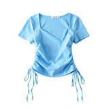 Women T-Shirt Summer Short-Sleeved T-shirt Slim Top