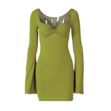Women Dresses Pure Color Slimming Sexy Sheath Dress