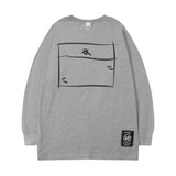 Men Long Sleeve Shirt round Neck Long Sleeve T-shirt Men and Women Loose Casual Hip Hop Couple
