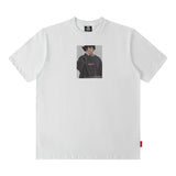 Men T Shirt Retro Portrait Printing T-shirt Men's and Women's Short Sleeve Loose Couple