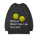 Men Long Sleeve Shirt Crew Neck Pullover Sweatshirt Men's and Women's Printed T-shirt Loose Long Sleeve Top