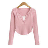 Women T-Shirt Long-Sleeved T-shirt Women's Autumn Design Blouse Bottoming Shirt