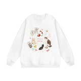 Men Hoodie Printed Crew Neck Sweatshirt Autumn and Winter Leisure Long Sleeve Pullover Men