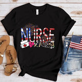 Women's Independence Day T Shirt round Neck Short Sleeve T-shirt Women's Top