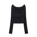 Women Sweater Women's Spring and Autumn Short Long Sleeve Top