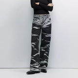 Women Jeans Spring and Autumn Women's Fashion Baggy Straight Trousers