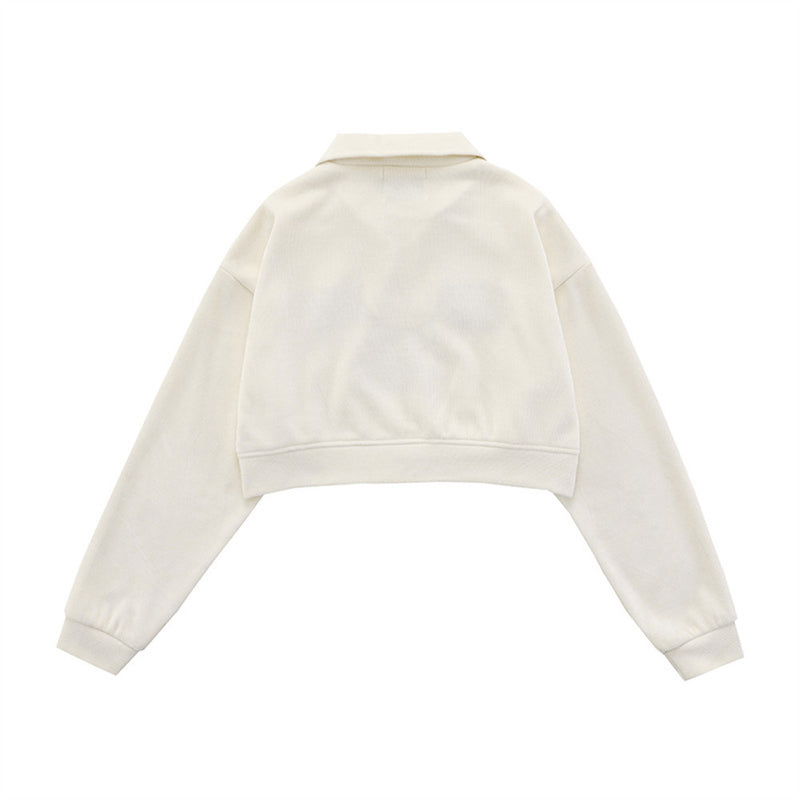 Women Hoodie Short Sweater Women's Autumn Letters Loose