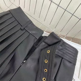 Women Skirt Fall Women's Clothing Fashion Casual PU Leather Skirt
