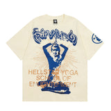 HS T Shirt Yoga Girl Print Casual Loose