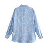 Women T-shirt Fall Women's Clothing All-Matching Printed Shirt