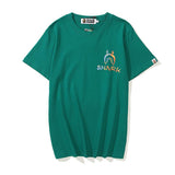 Bathing Ape T Shirt Summer Short Sleeve Letter Print Round Neck Pullover T-shirt