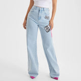 Women Cargo Pants Jeans Spring and Autumn Women Straight-Leg Pants