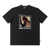Men T Shirt Retro Personalized Printed Vibe Loose Short Sleeve T-shirt for Men and Women