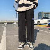 Men Sweatpants Overalls Men's Straight Loose Hong Kong Style Japanese Spring and Autumn