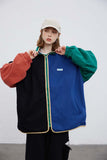 Unisex Jacket Fall Color-Blocking Reversible Jacket