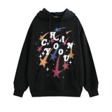 Men Hoodie Glitter Colorful Meteor Hooded Sweater
