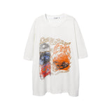 Men T Shirt Printed Short-Sleeved T-shirt Men's Loose Half Sleeve Couples Dress