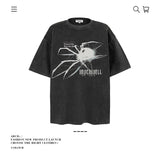 American vintage street T-shirt pure cotton retro men's and women's summer loose