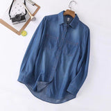 Women T-shirt Denim Shirt Women's Autumn Loose Casual