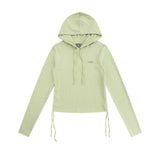 Women Long Sleeve T-Shirt Hooded Long Sleeve T-shirt Women's Spring and Autumn Solid Color Casual
