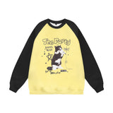 Men Hoodie Hip Hop Rock Animal Kitten Print Sweater