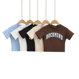 Women T-Shirt Printed T-shirt Female Summer Loose round Neck Casual Short Sleeve