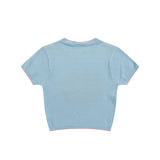 Women Sweater Short-Sleeved Sweater Women's Summer Casual O-neck Short Top