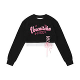 Women Hoodie Sweater Women's Autumn Leisure Letters Print round Neck Long Sleeve