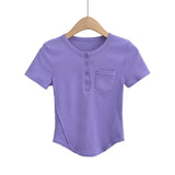 Women T-Shirt Short Sleeve Women's Tops Yoga Fitness T-shirt