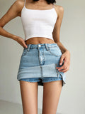 Women Skirt Summer Korean Retro Denim Shorts