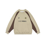 Unisex Hoodie College Style Loose Crew Neck Pullover Sweatshirt Men's Top