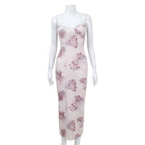 Women Desses Printing Slip Dress Long Dress
